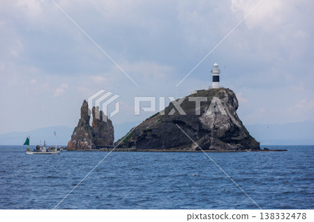 Taijima Island (Mutsu Bay, Aomori Prefecture) as seen from the sea in early summer. Taijima Island (Mutsu Bay, Aomori Prefecture) as seen from the sea in early summer. 138332478