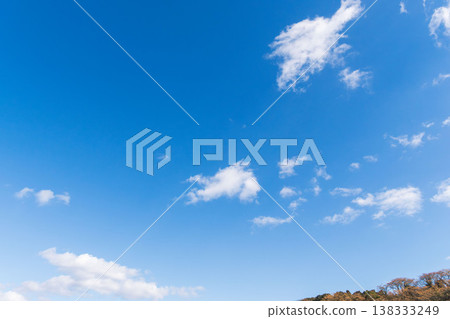 Winter's refreshing blue sky, sparkling clouds, and forest 74 Winter's refreshing blue sky, sparkling clouds, and forest 74 138333249