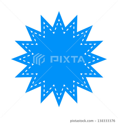 Simple color speech bubble with jagged shape Simple color speech bubble with jagged shape 138333376