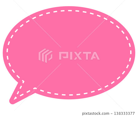 Simple color speech bubble round shape Simple color speech bubble round shape 138333377