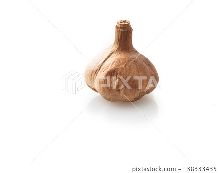 Black garlic, white background Black garlic, white background 138333435