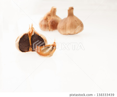 黑蒜，白色背景 138333439