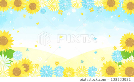 一幅以向日葵為靈感的插畫 138333921