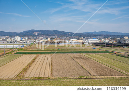 Rural scenery in Kumiyama Town, Kuse District, Kyoto Prefecture 138334399