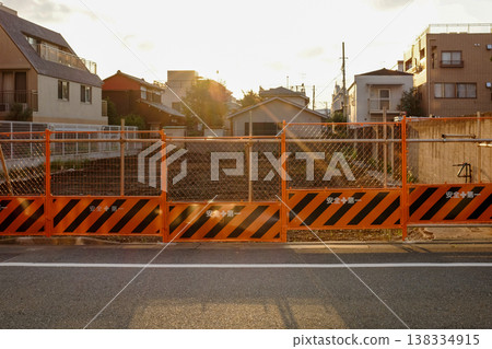 Construction site fence Construction site fence 138334915