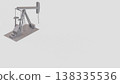 Oil Pump Jack Petroleum Industry Equipment On White Background 3d render. 138335536