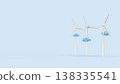 Wind Turbine Renewable Energy Sustainable Power Concept 3d render. 138335541