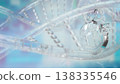 Transparent Human Heart With DNA Background 3d render. 138335546