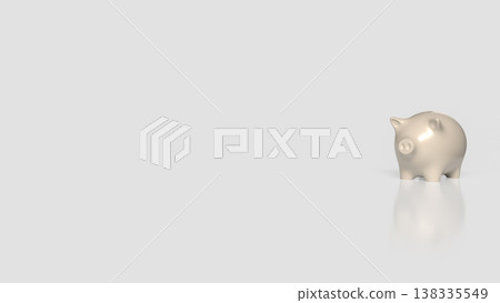 Piggy Bank Savings Concept On Clean Background 3d render. 138335549