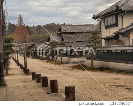 松岡城遺址、高萩市和宅邸區的鵝卵石街道。 松岡城遺址、高萩市和宅邸區的鵝卵石街道。 138335693