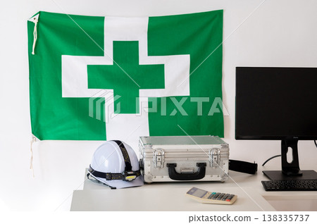 工地辦公室的特寫照片 工地辦公室的特寫照片 138335737