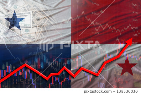 Panama economic growth on financial graph. Panama financial growth on market graph Panama economic growth on financial graph. Panama financial growth on market graph 138336030