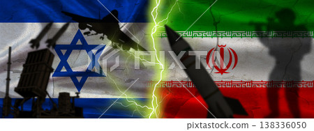 Geopolitical conflict between Iran vs Israel. Political tension between Israel and Iran Geopolitical conflict between Iran vs Israel. Political tension between Israel and Iran 138336050