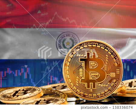 Investors in cryptocurrency and Blockchain Technology in Paraguay, Concept. Bitcoin with Paraguay flag in the background Investors in cryptocurrency and Blockchain Technology in Paraguay, Concept. Bitcoin with Paraguay flag in the background 138336074