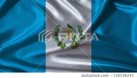 National flag of Guatemala with cloth texture. Guatemala flag with realistic texture background National flag of Guatemala with cloth texture. Guatemala flag with realistic texture background 138336243