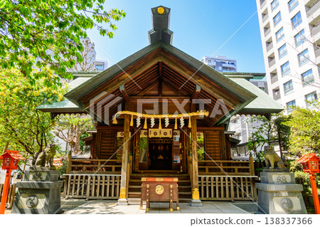 東京台東區藏前神社:江戶時代舉行相撲比賽的地方。 東京台東區藏前神社:江戶時代舉行相撲比賽的地方。 138337366