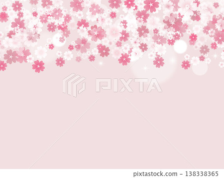 背景插圖描繪了美麗的粉紅色櫻花。 138338365