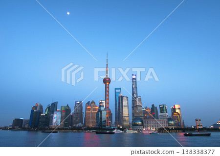 Night view of Pudong district, Shanghai 138338377