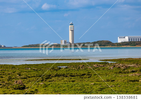 Naha Airport as seen from Senaga Island Beach, Okinawa Prefecture 138338681