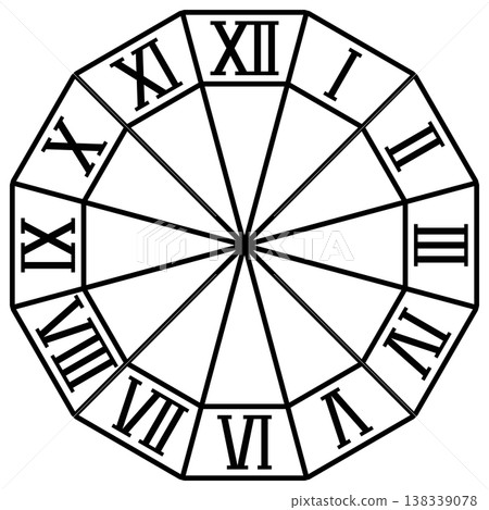 Classic watch with Roman numerals 138339078