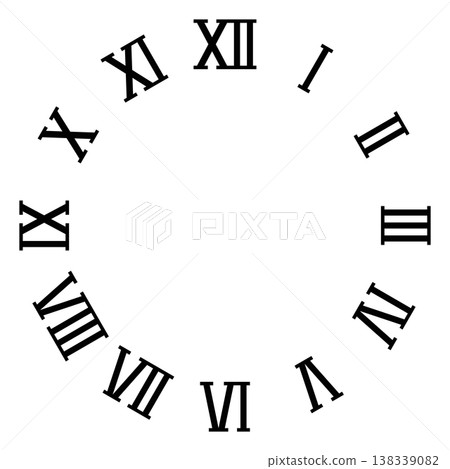Clock Roman numerals Clock Roman numerals 138339082