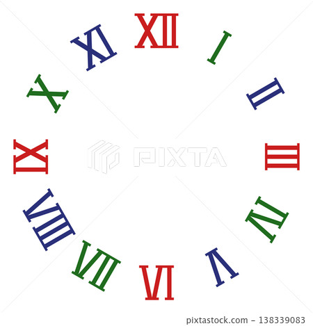 Clock Roman numerals Clock Roman numerals 138339083