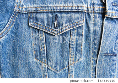 pocket of blue denim texture background, jean fashion style pocket of blue denim texture background, jean fashion style 138339550