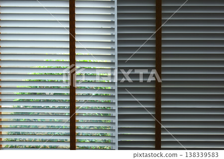 white window blinds in home, object for decorate interior of house white window blinds in home, object for decorate interior of house 138339583