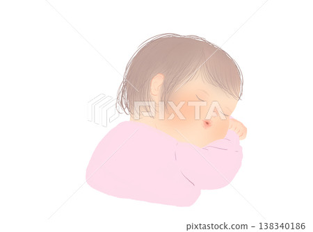 Sleeping baby 138340186