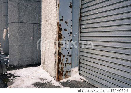 Old winter shutter Old winter shutter 138340204