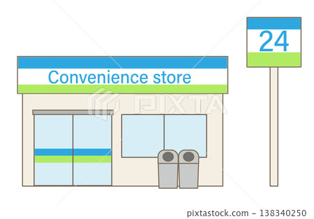 簡單的便利商店插畫 138340250