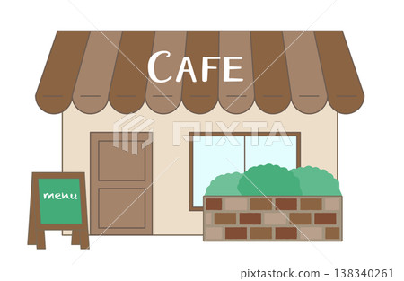 Simple cafe illustration 138340261