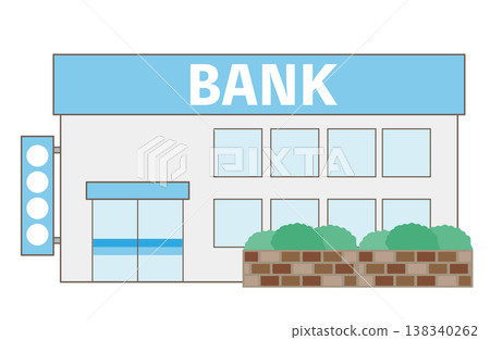 簡單銀行插畫 簡單銀行插畫 138340262