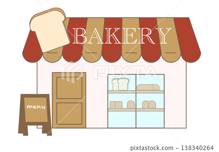 A simple illustration of a bakery 138340264