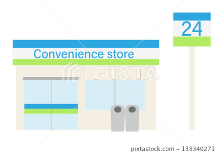 簡單的便利商店插畫 138340271