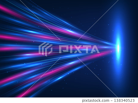Abstract background technology High-speed lines of light passing through each other represent the transmission of data into the server system at high speeds. vector illustration, brochure, poster, 138340523