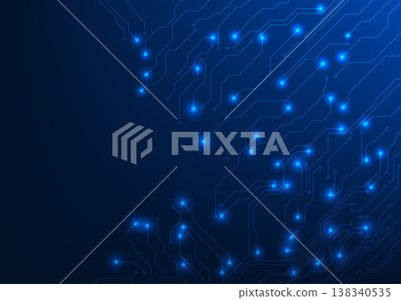 Circuit board technology background, The circuit board sends signals to the operation of electronic devices, with light. Vector illustration Circuit board technology background, The circuit board sends signals to the operation of electronic devices, with light. Vector illustration 138340535