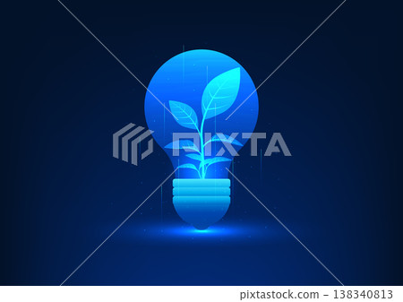 Technology that represents investment, the light bulb with the growing tree represents new ideas that grow into financial results and future wealth through the power of innovation and smart investment Technology that represents investment, the light bulb with the growing tree represents new ideas that grow into financial results and future wealth through the power of innovation and smart investment 138340813