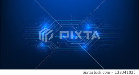 Technology Circuit Data Connection Lines Background, High Speed Information Flow Network, Digital Signal Pathway, Futuristic Data Transmission Vector Illustration 138341025