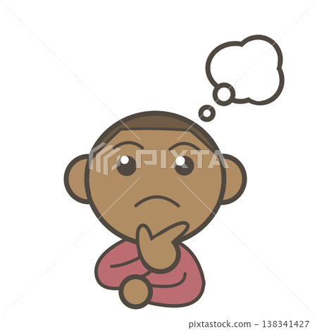 A Black boy thinking 138341427