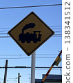 Sign with railroad crossing 138341512