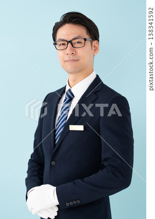 Businessman white gloves Businessman white gloves 138341592
