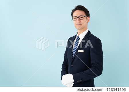 Businessman white gloves Businessman white gloves 138341593