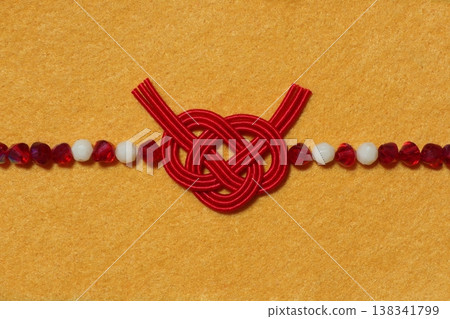 Japanese-style material, orange background color 138341799