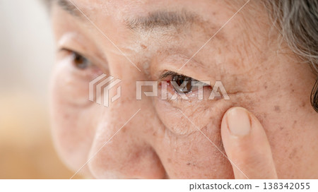 Senior woman eyes Senior woman eyes 138342055