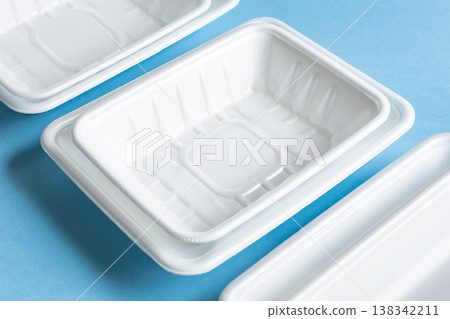 Photo of a white food tray Photo of a white food tray 138342211