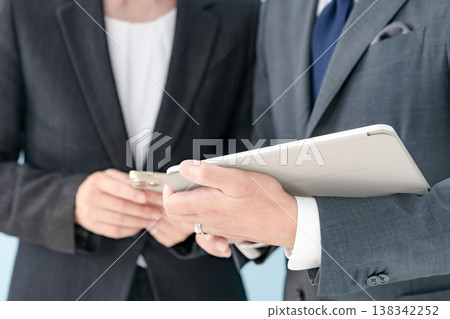 Business, Men and Women, Conversation, Search, Handheld 138342252