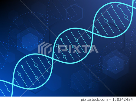 Medical tech background featuring DNA as the main image, symbolizing modern medicine's technology and depicting the interconnectedness of genetic information Medical tech background featuring DNA as the main image, symbolizing modern medicine's technology and depicting the interconnectedness of genetic information 138342484