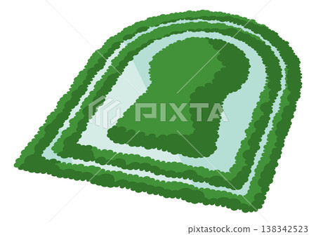 鑰匙孔形墓丘示意圖。 138342523