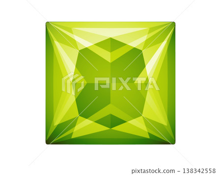 Princess-cut gemstone (yellow-green) 8/10 Princess-cut gemstone (yellow-green) 8/10 138342558